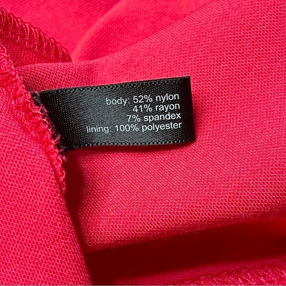 The Limited V-Neck Fit & Flare Skater Dress Hot Pink XS - Picture 9 of 9